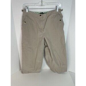 Lauren Ralph Lauren Women’s Khaki Capris 10P, Petite, Light Tan, Baggy Loose